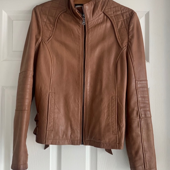 DKNY Jackets & Blazers - DKNY Sporty Short Faux Leather Jacket